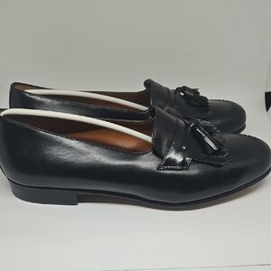 Salvatore Ferragamo Black Leather Loafers 9EE Near New